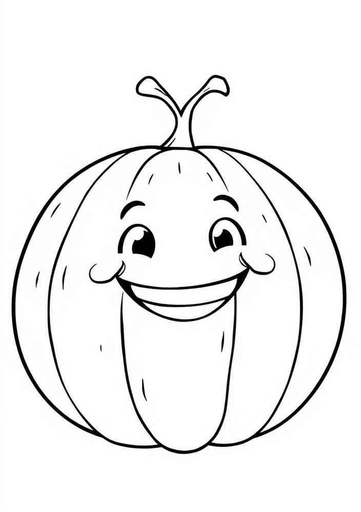 Desenho de Melão feliz para colorir
