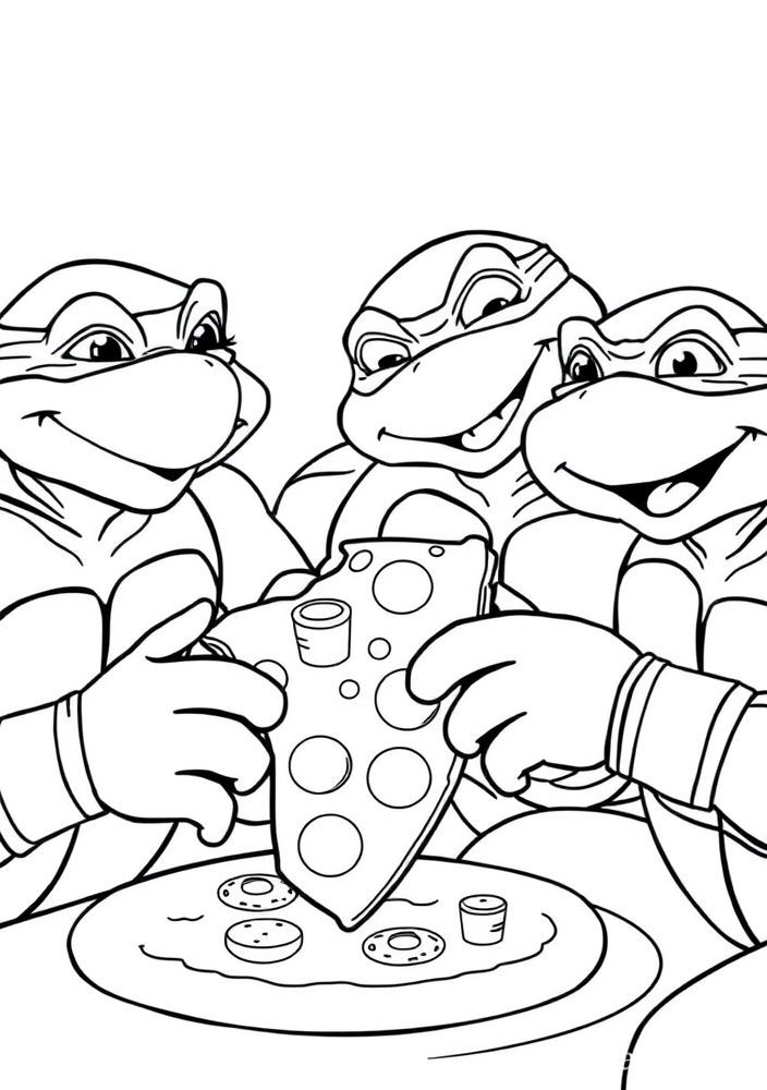 Desenho de Michelangelo das Tartarugas Ninjas para colorir