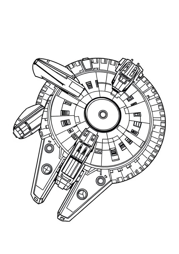 Desenho de Millenium Falcon para colorir