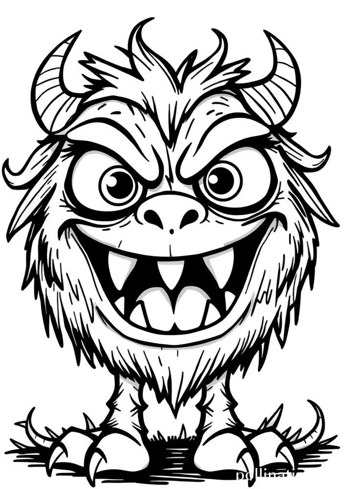 Desenho de Monstro Legal para Colorir