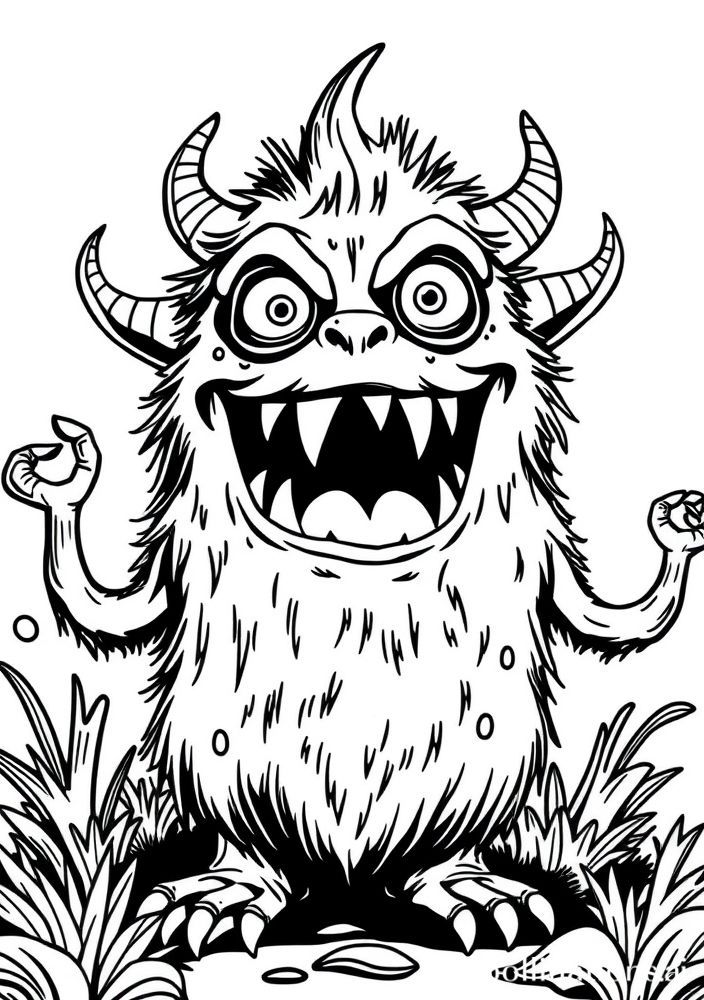 Desenho de Monstro engraçado para colorir