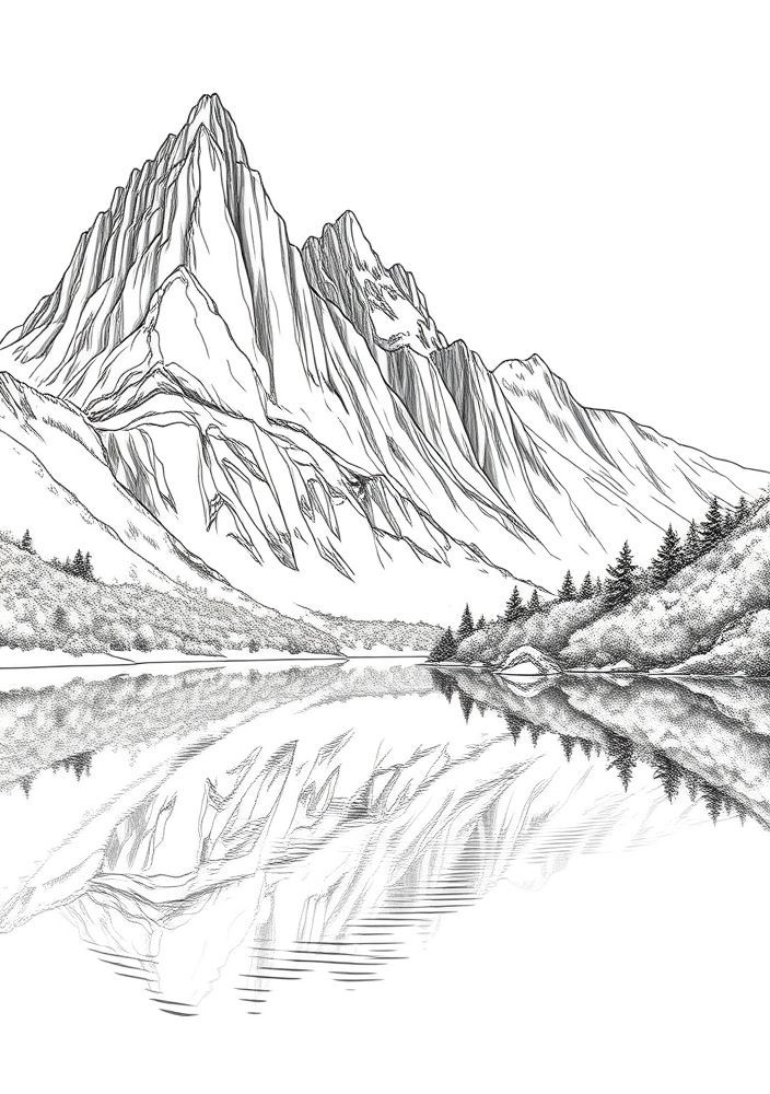 Desenhos de Paisagem Para Colorir e Imprimir