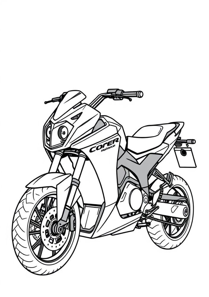 Desenhos de Motos Para Colorir e Imprimir