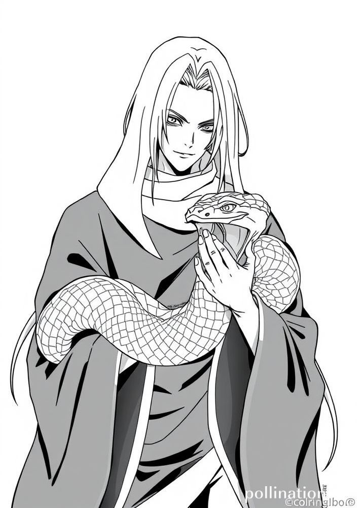 Desenho de Orochimaru para colorir
