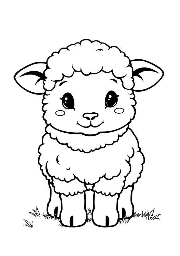 Desenho de Ovelhinhas Fofas para colorir