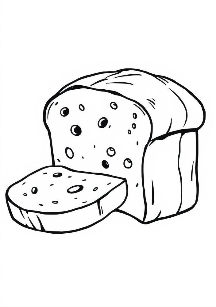 Desenho de Pão de forma para colorir