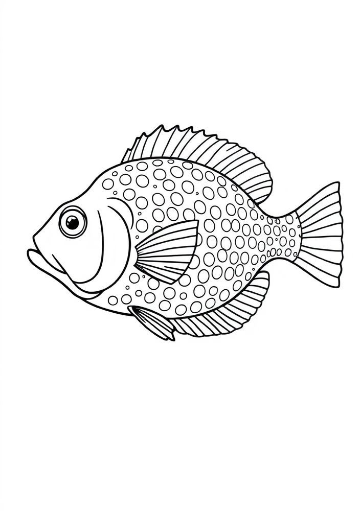 Desenho de Peixe-lua para colorir
