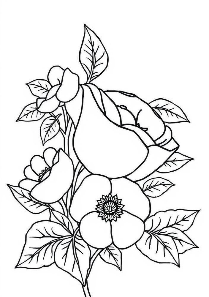 Desenho de Pêssego Suave para Colorir