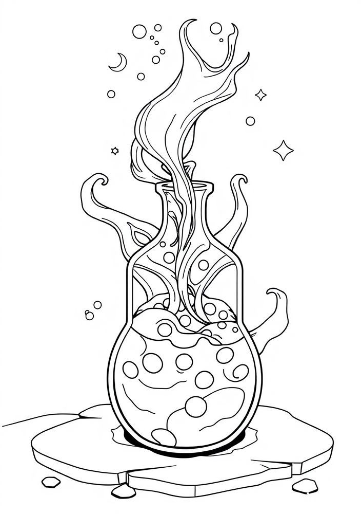 Desenho de Poção Mágica para colorir