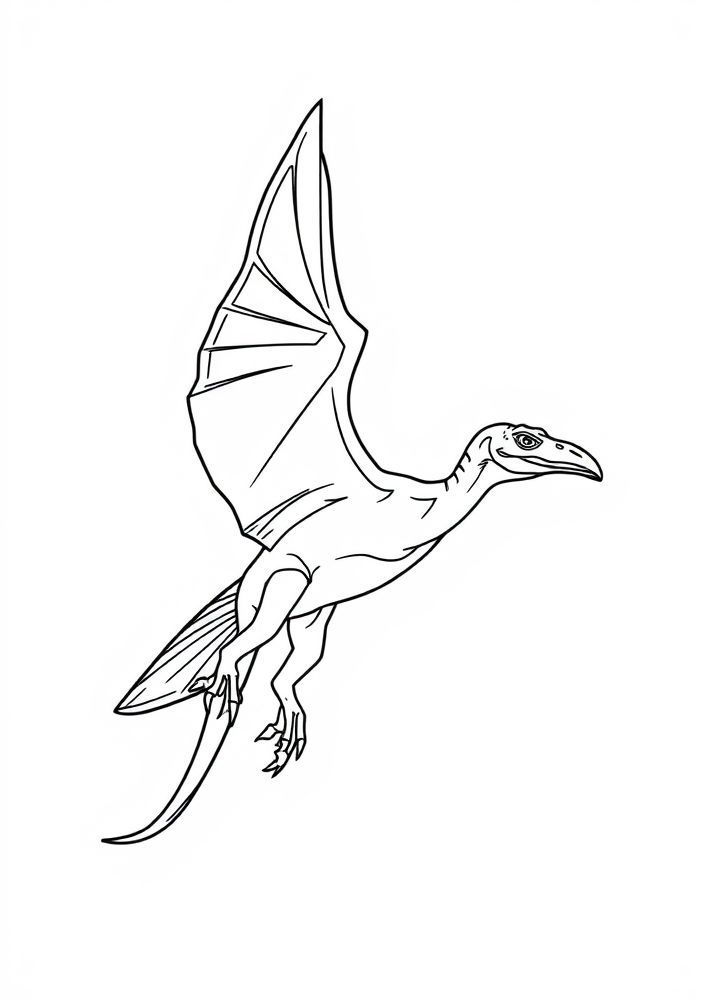 Desenho de Pterodáctilo para colorir