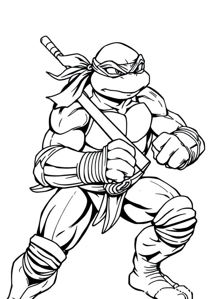 Desenho de Rafael das Tartarugas Ninjas para colorir
