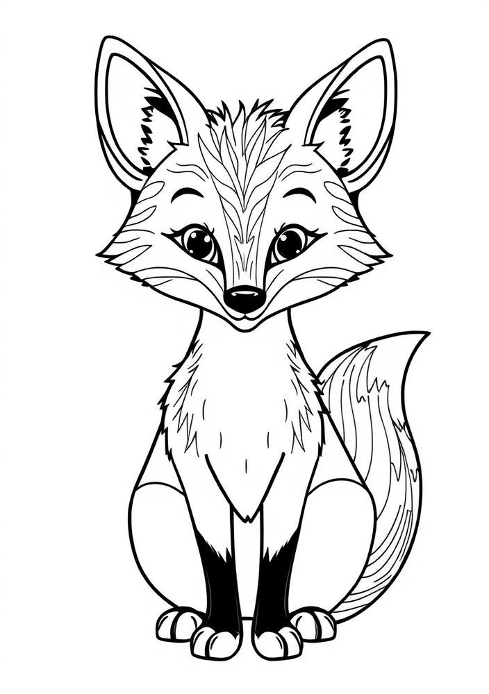 Desenho de Raposa Astuta para Colorir