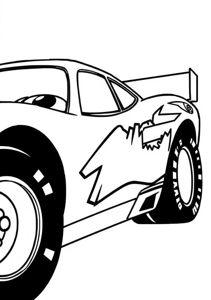 Desenho de Relâmpago McQueen para colorir