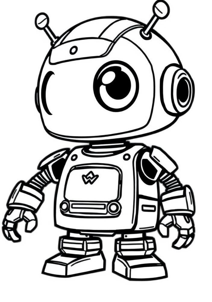 Desenho de Robô Cartoonico para colorir
