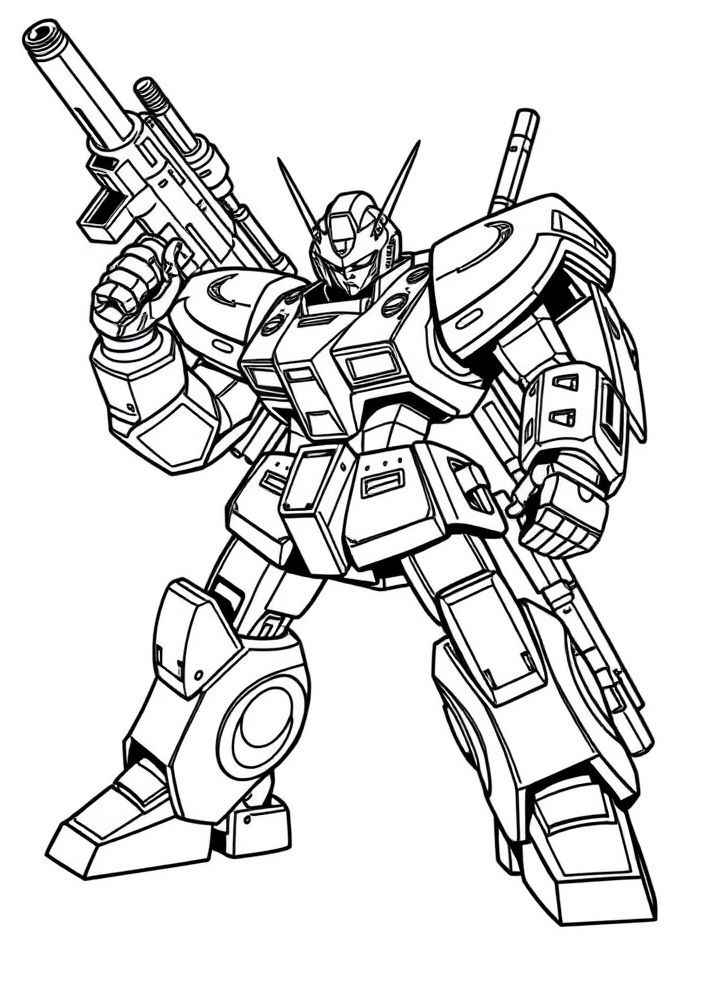 Desenho de Robô de Combate para colorir
