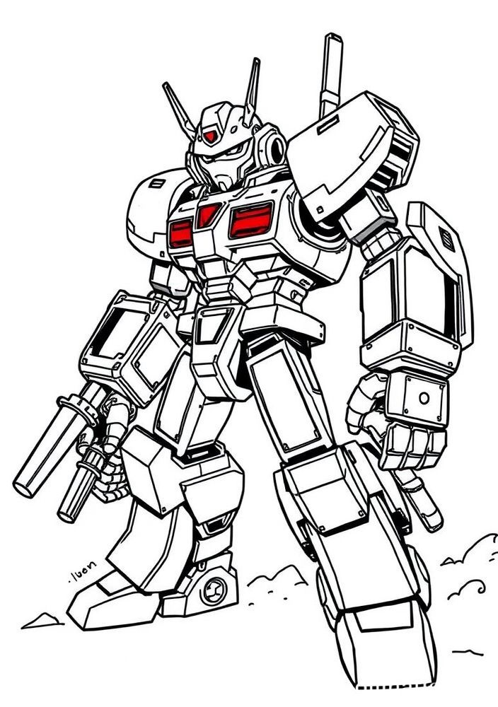 Desenho de Robot de Combate para colorir