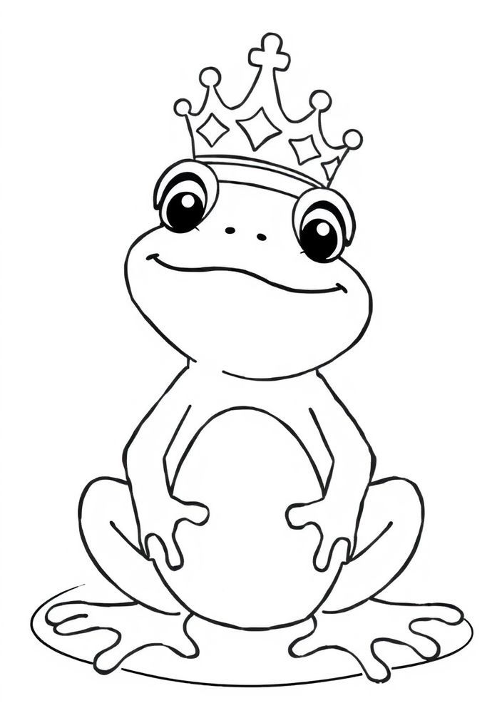 Desenho de Sapo Príncipe para colorir