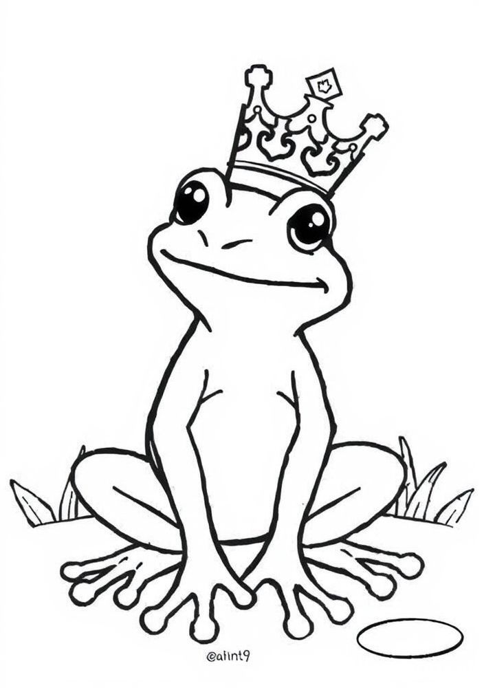 Desenho de Sapo Príncipe para colorir