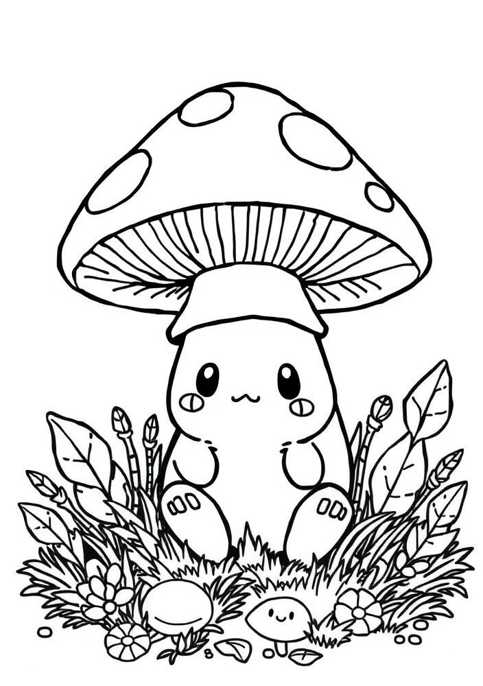 Desenho de Shroomish divertido para colorir