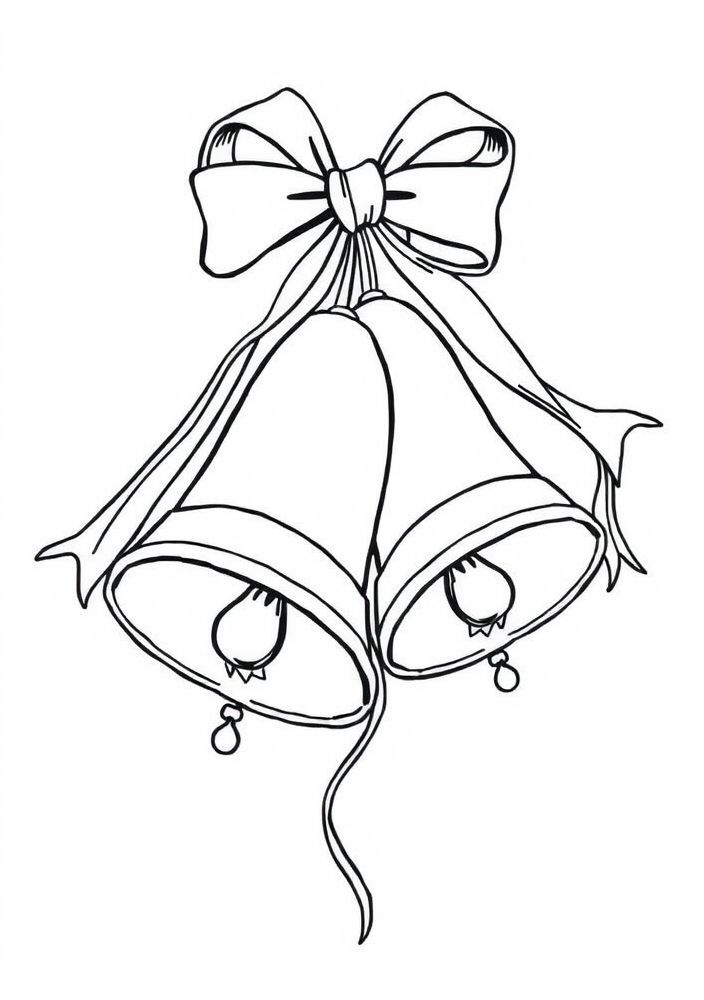 Desenho de Sinos de Natal para colorir