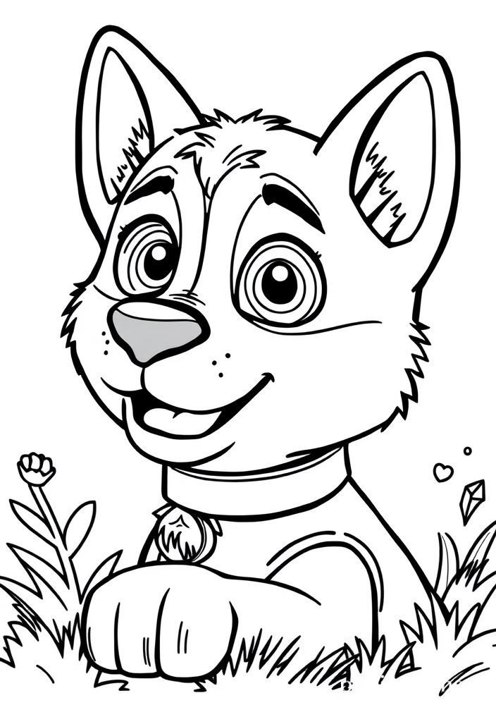 Desenho de Skye, a Aventureira Alada da Patrulha Canina para colorir