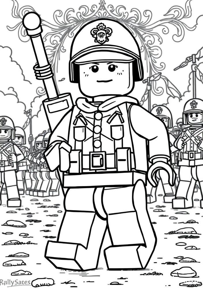Desenho de Soldado Lego para colorir