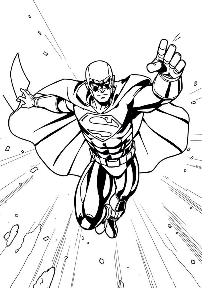 Desenho de Super-Herói para colorir