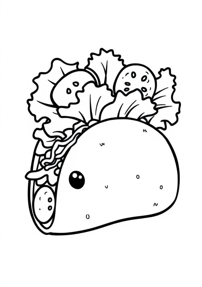 Desenho de Taco para Colorir