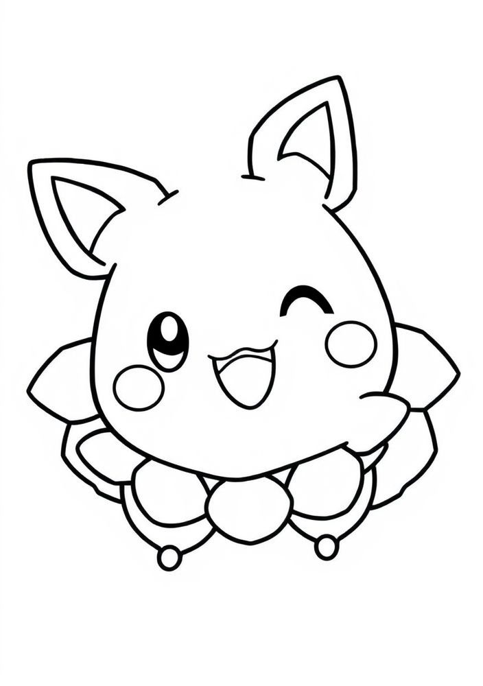 Desenho de Togepi feliz para colorir