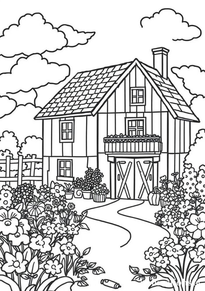 Desenhos De Casa De Fazenda Para Colorir