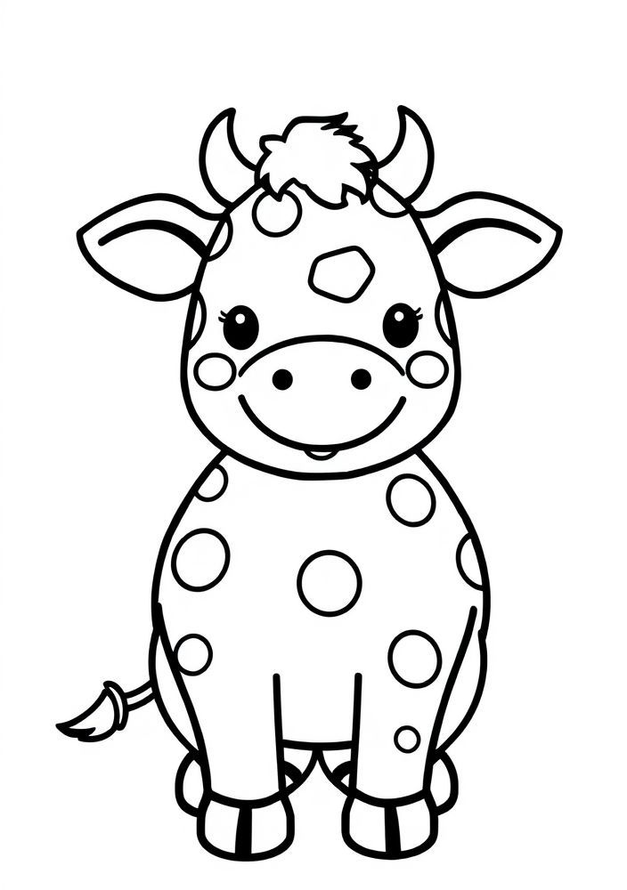 Desenho de Vaca polka dot para colorir