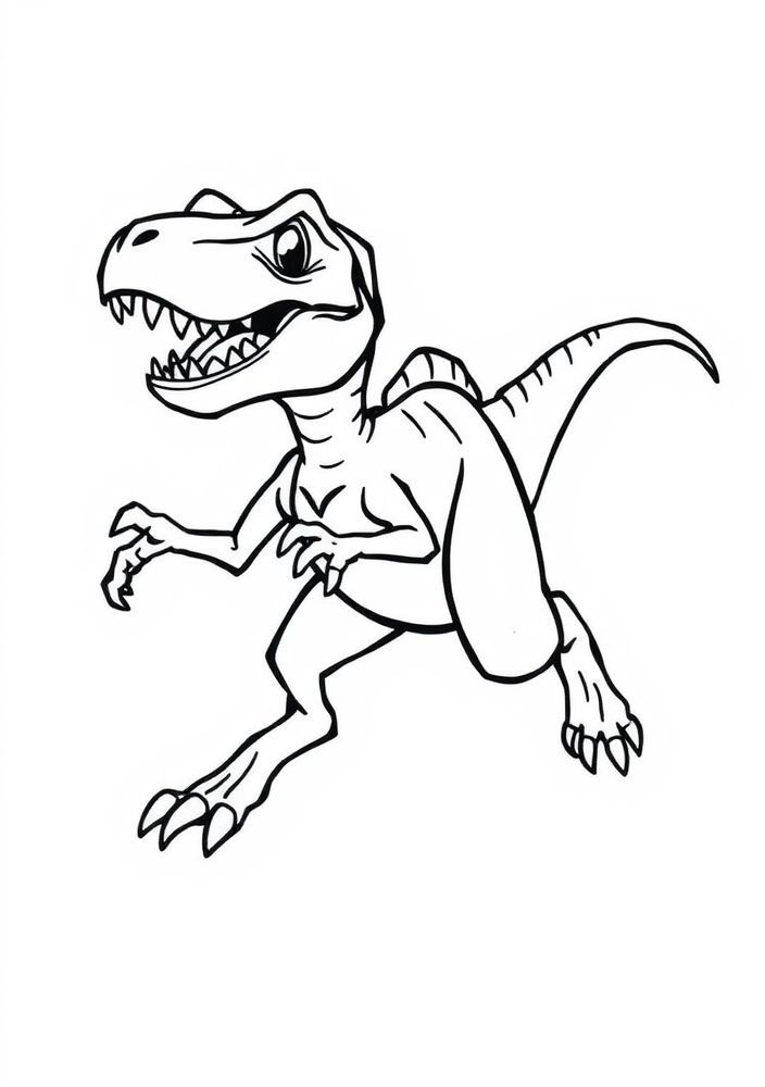 Desenho de Velociraptor ágil para colorir