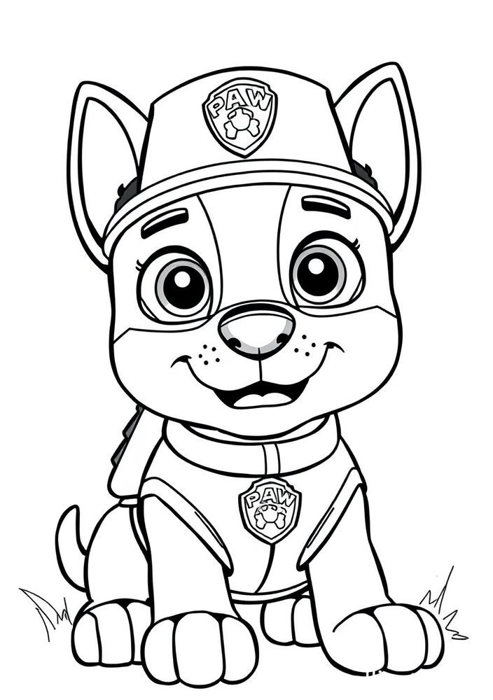Desenho de Zuma, o Cão de Resgate Aquático da Patrulha Canina para colorir