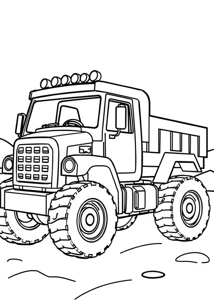 Desenho de caminhão de brinquedo para colorir