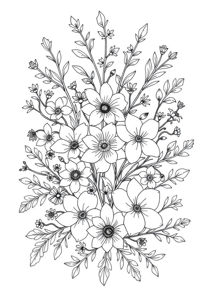 Desenho de flores do Arendelle para colorir