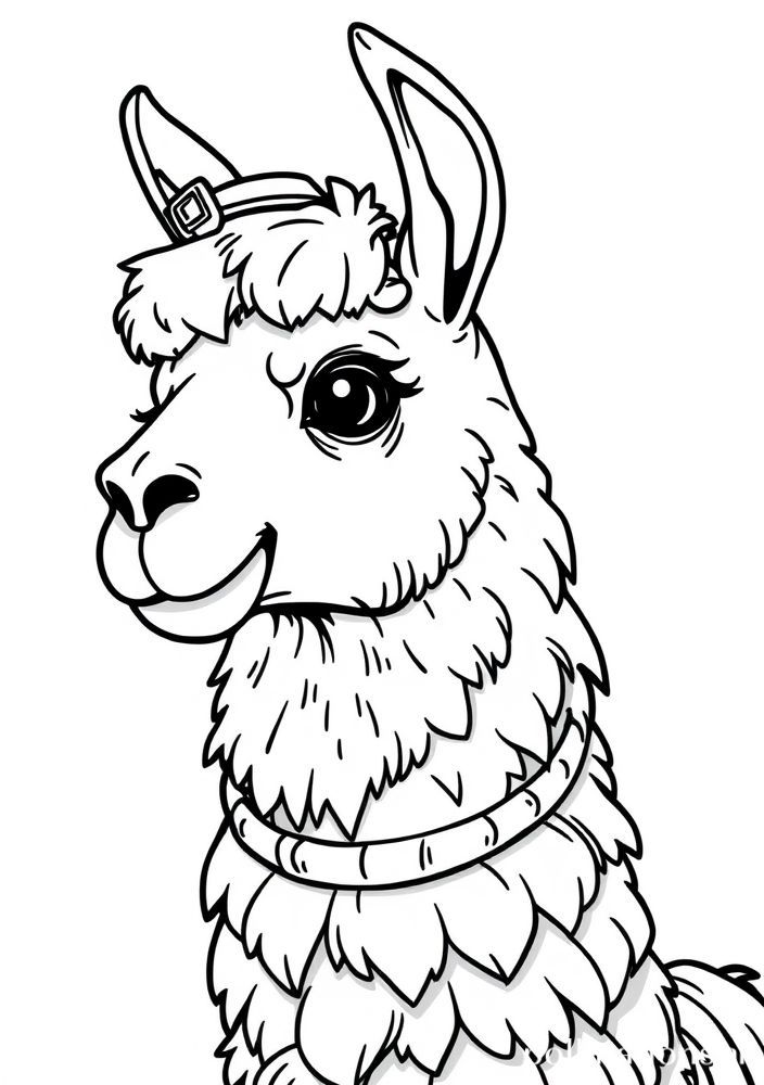 Desenho de uma Llama de Fortnite para colorir