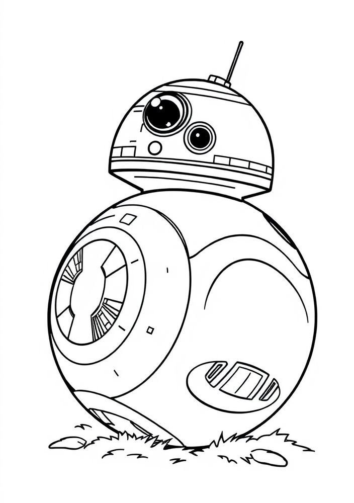Desenho do BB-8 para colorir