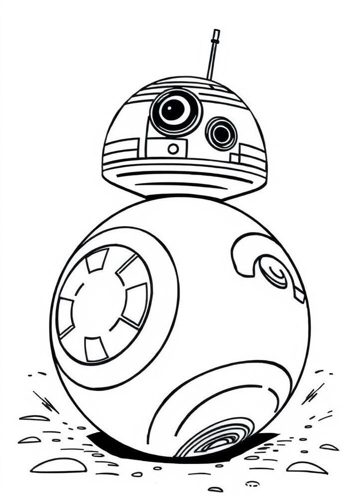 Desenho do BB-8 para colorir