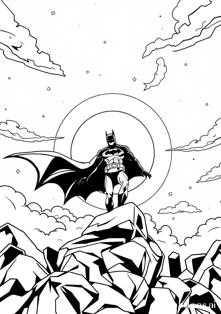 Desenho do Bat-Sinal para colorir