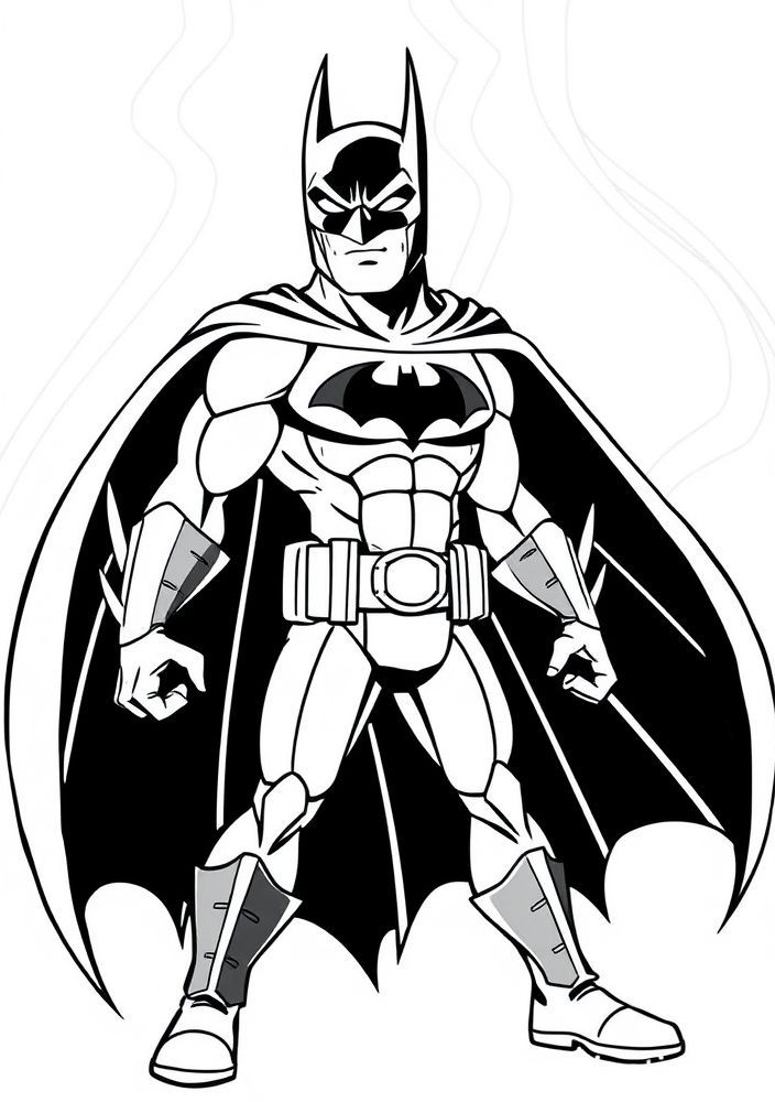 Desenho do Batman no estilo cartoon para colorir