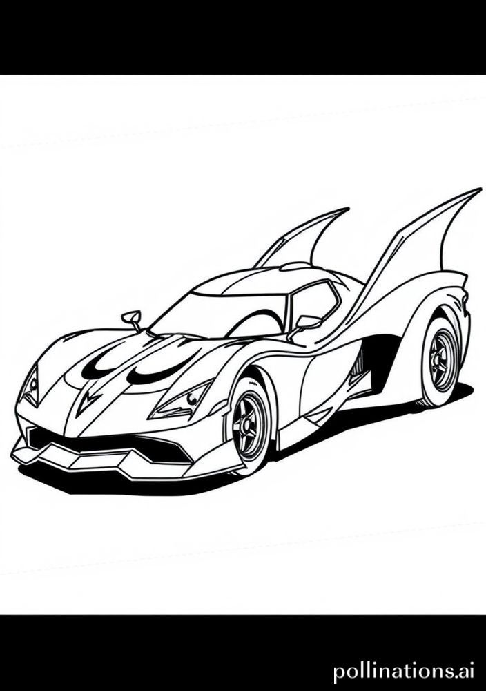 Desenho do Batmóvel para colorir