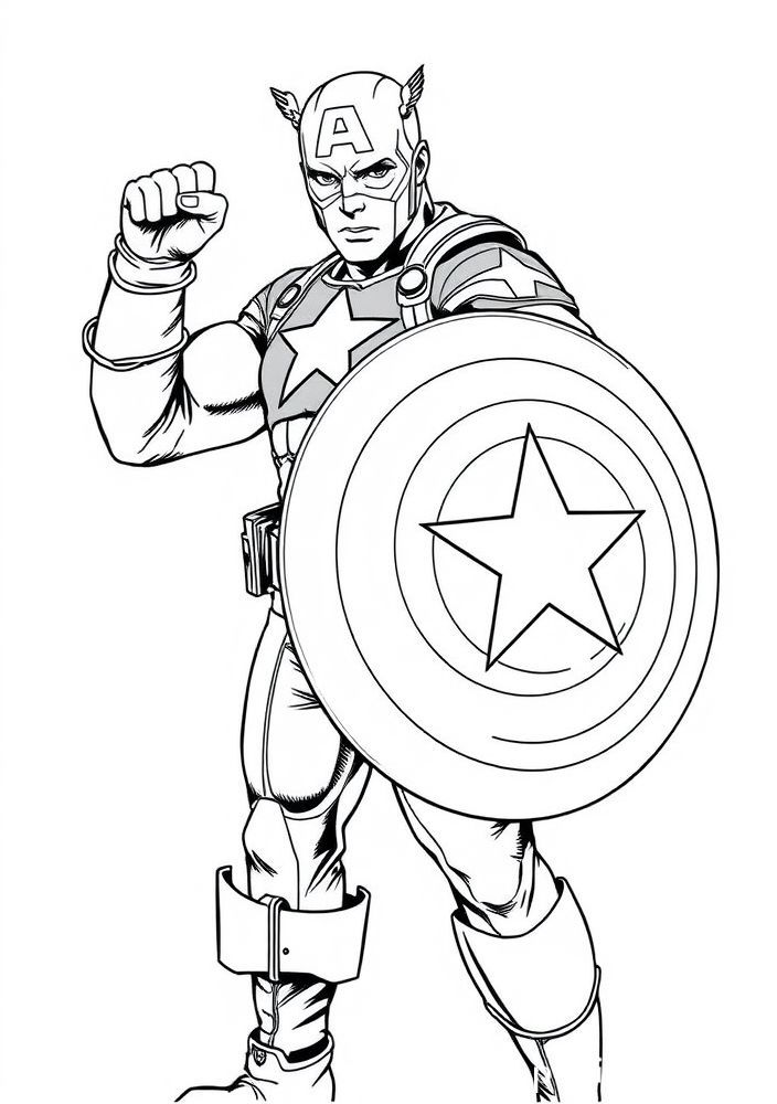 Desenhos do Capitão América Para Colorir e Imprimir