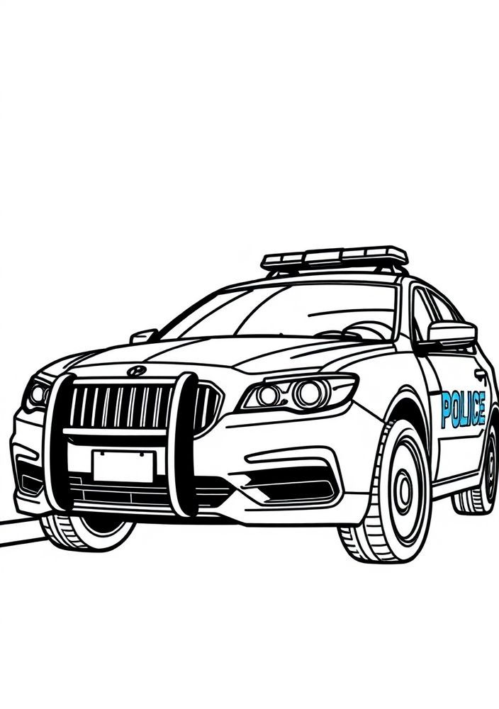 Desenho do Carro de polícia para colorir