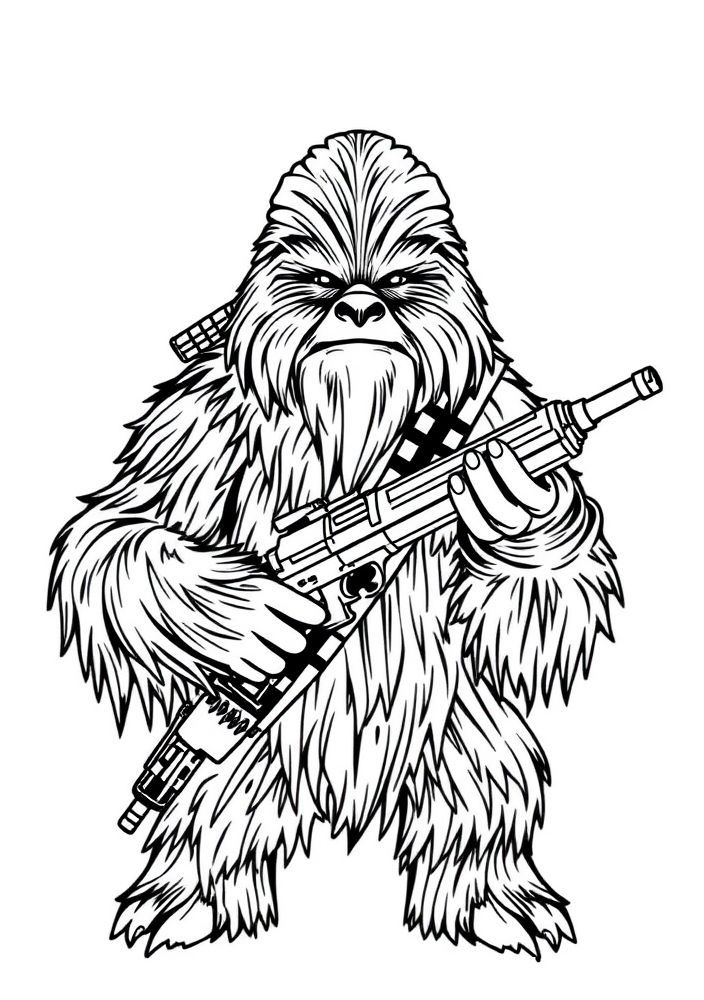 Desenho do Chewbacca para colorir