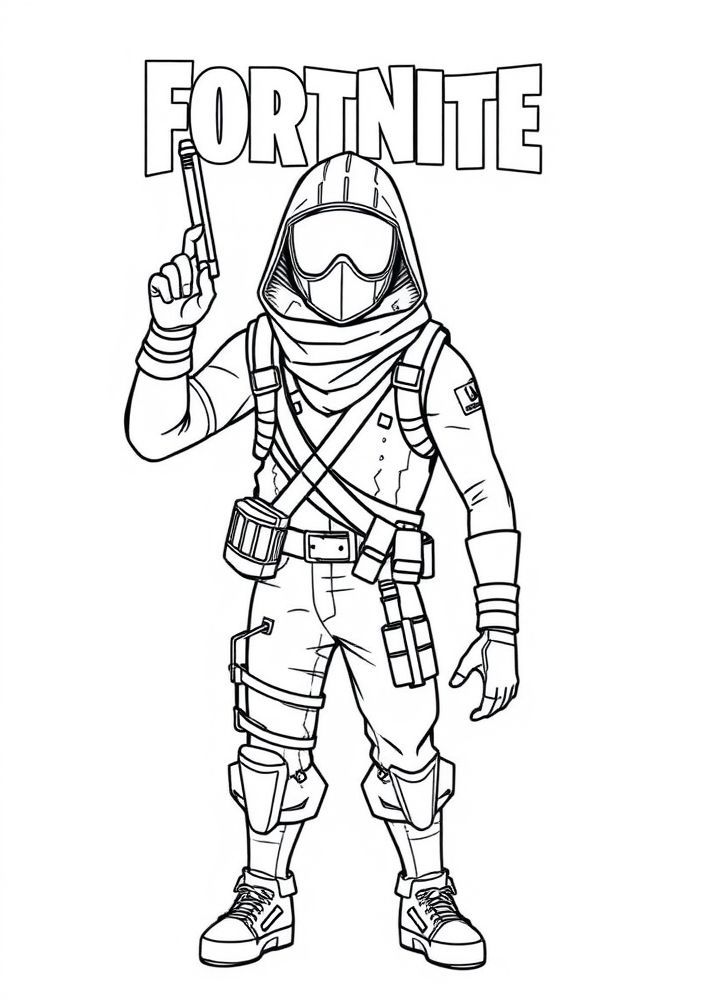 Desenho do Cidadão do Fortnite para colorir