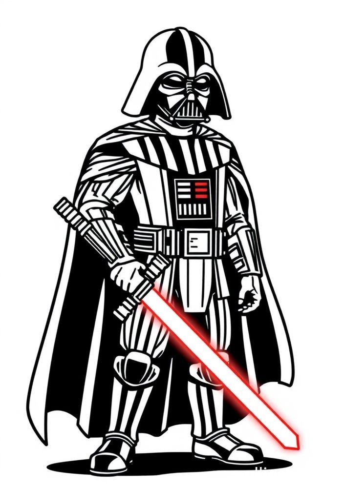 Desenho do Darth Vader para colorir