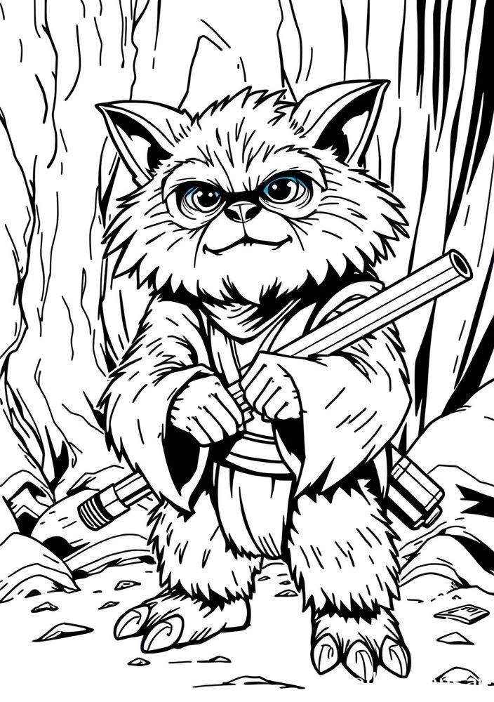 Desenho do Ewok para colorir