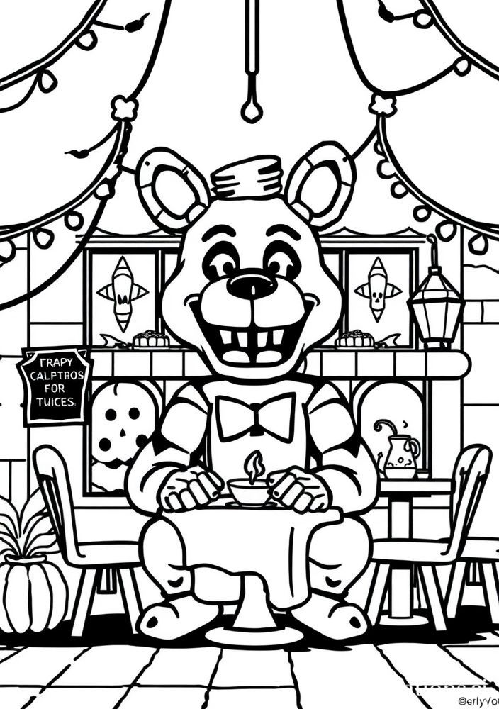 Desenho do FNAF 1 Set para colorir