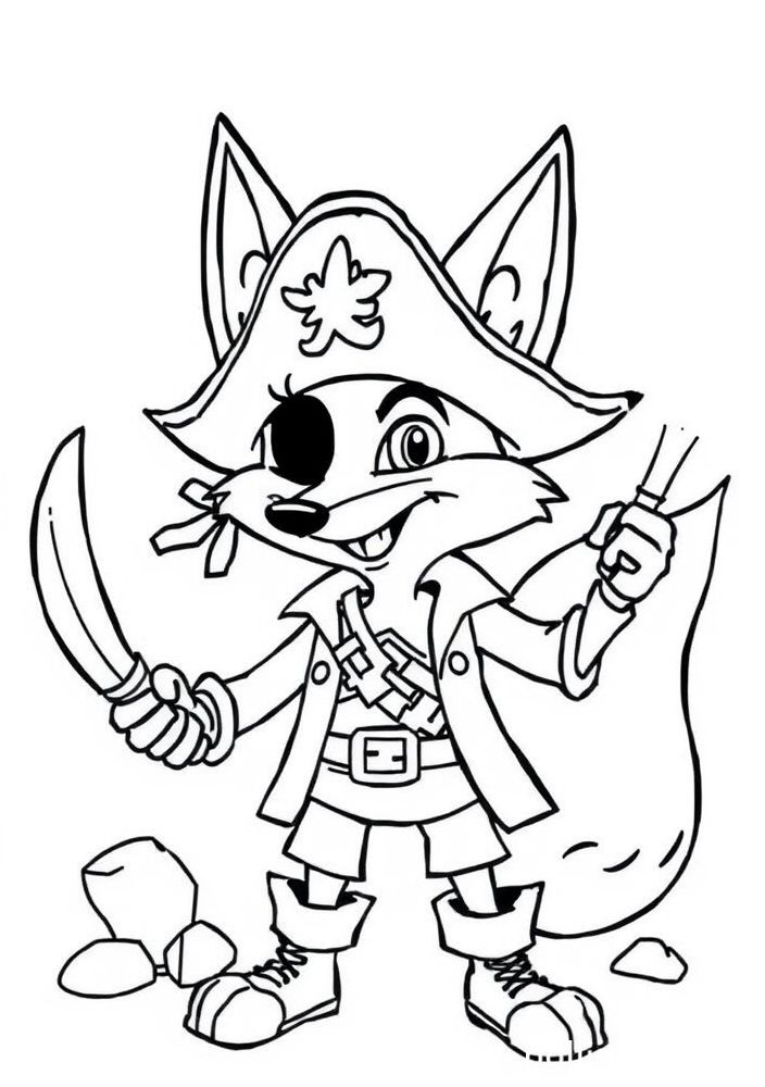 Desenho do Foxy para colorir