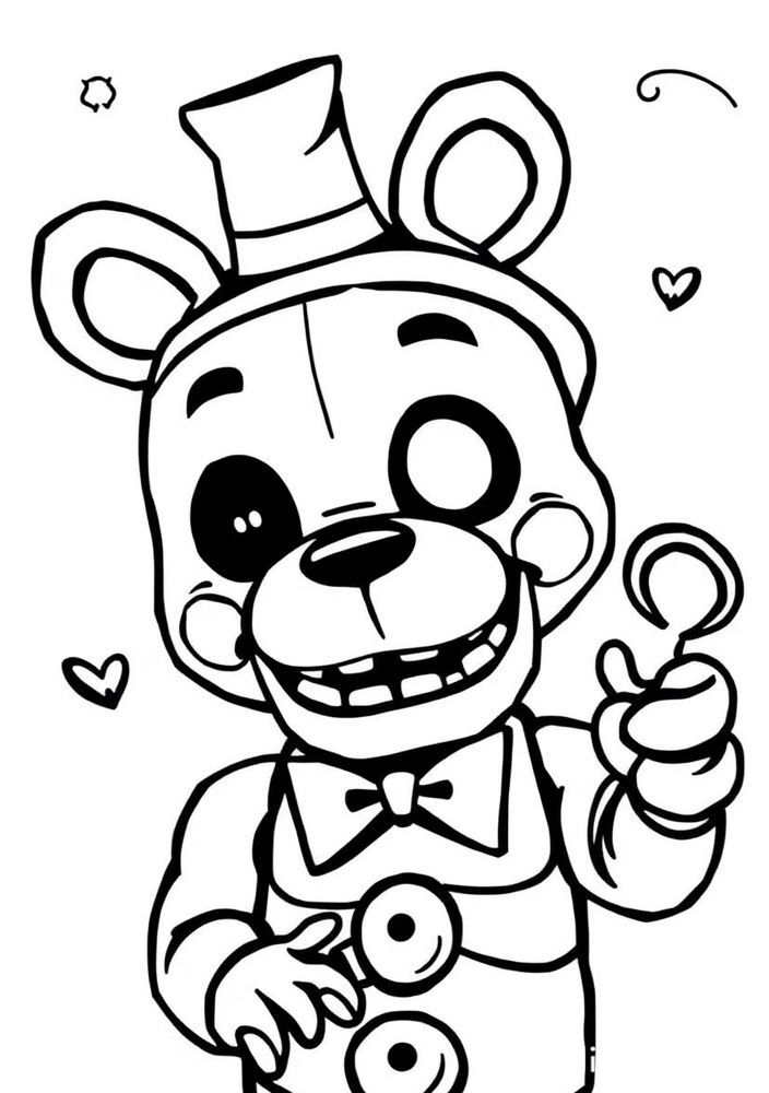 Desenho do Freddy Fazbear para colorir